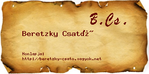 Beretzky Csató névjegykártya